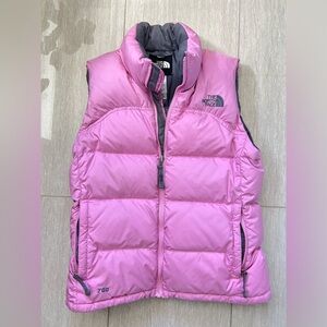 North Face Puffer Vest in Soft Pink
